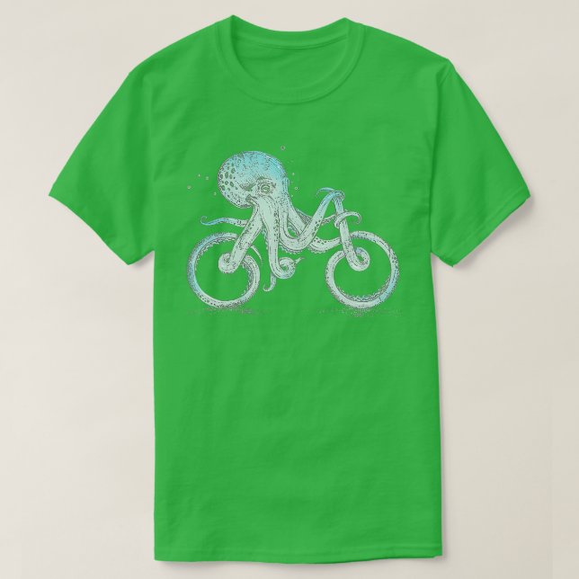 Gå och cykla, gå och cykla väg bläckfisk roligt t shirt (Design framsida)