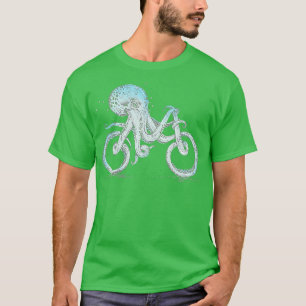 Gå och cykla, gå och cykla väg bläckfisk roligt t shirt