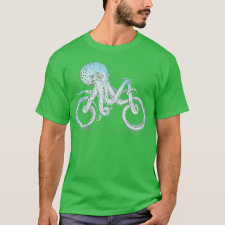 Gå och cykla, gå och cykla väg bläckfisk roligt t shirt