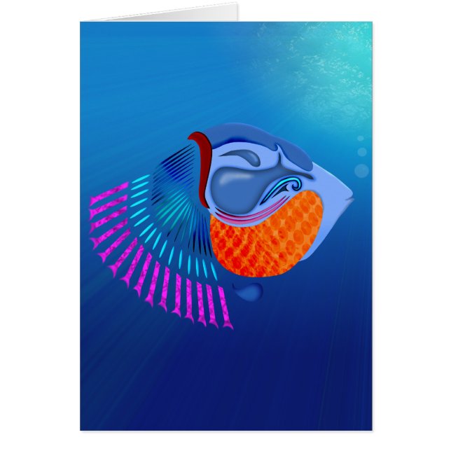 Gå och fiska hälsningskort (Framsidan)