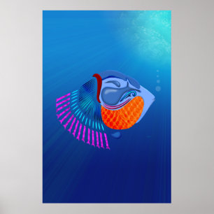 Gå och fiska poster
