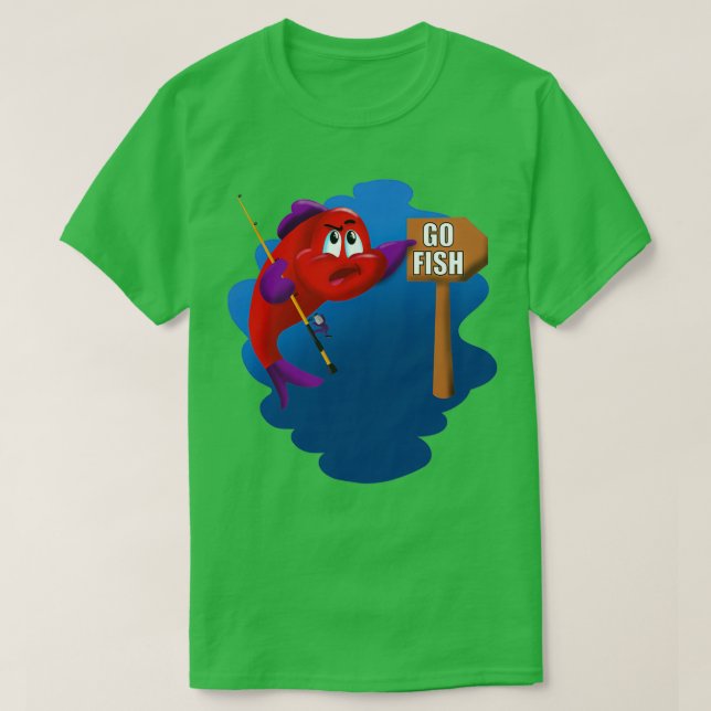 Gå och fiska t shirt (Design framsida)