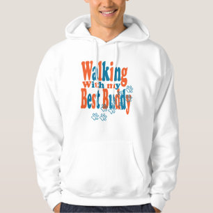 Gå och gå på hund-godiserad tröja hoodie