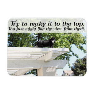 Gå och gör det till Top Cat Motivational Slogan Magnet