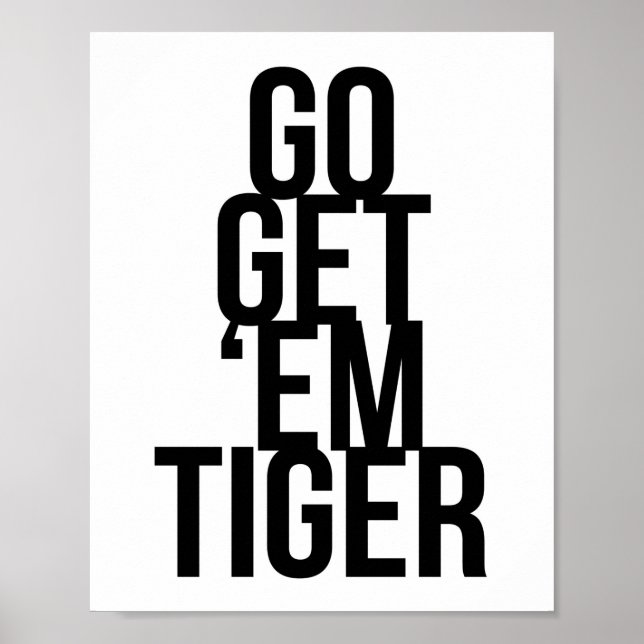 Gå och hämta Em Tiger Poster (Framsidan)