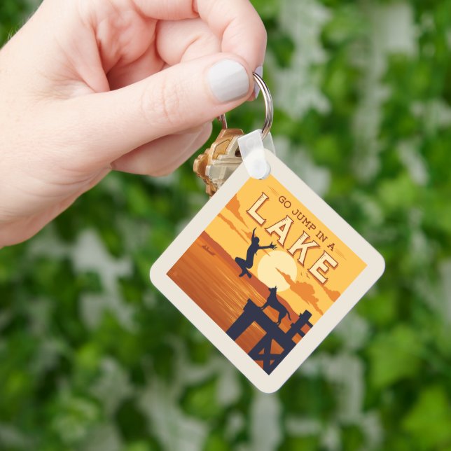 Gå och hoppa i A Sjö Nyckelring (Hand)