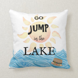 Gå och hoppa i Sjö Dekorativ kudde