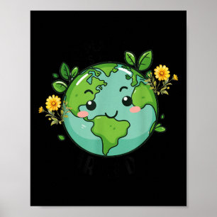 Gå och planeten på din jorddag 2025 Lärarbarn skär Poster