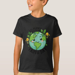 Gå och planeten på din jorddag 2025 Lärarbarn skär T Shirt