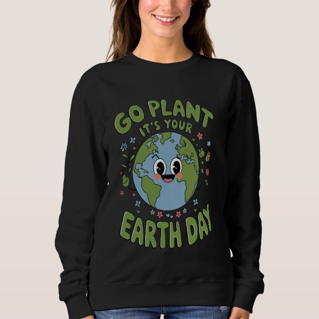 Gå och plantera din jorddagslärare Kids Cute Öar T Shirt (Framsida)