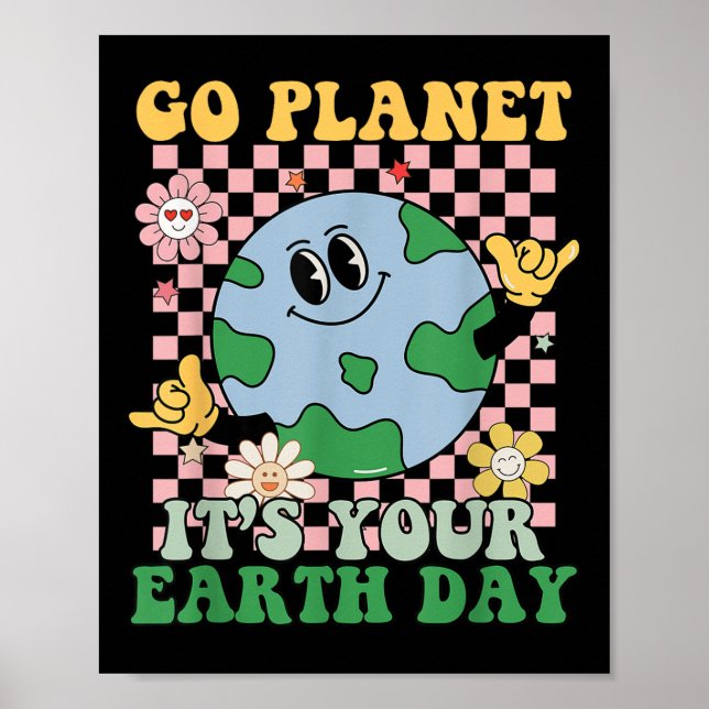 Gå och plantera din världsdag, fred Groovy Kids Bo Poster (Framsidan)