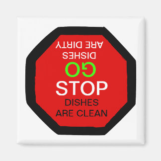 Gå och stoppa ren smutsig doishwasher Magnet