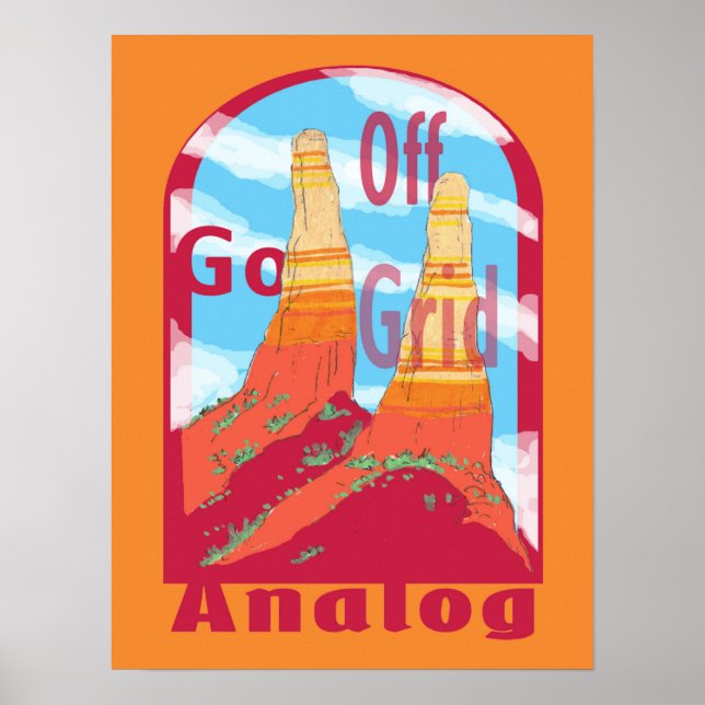 Gå Off Grid Poster (Framsidan)