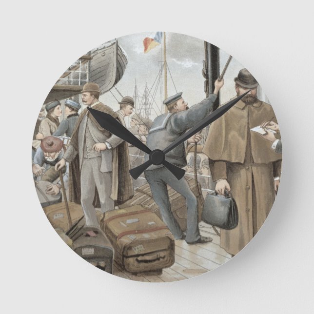 Gå ombord på Tilbury, från P & O Pencillings Rund Klocka (Framsida)