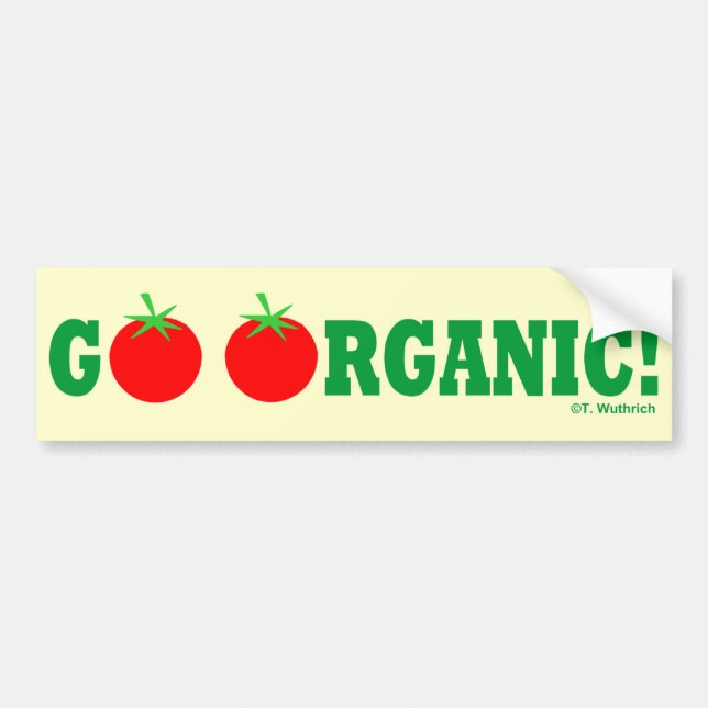 Gå Organic Pro Organics Anti Pesticiand GMO Bildekal (Framsidan)