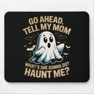 Gå över Berätta för Mamma Funny Ghost Halloween Co Musmatta