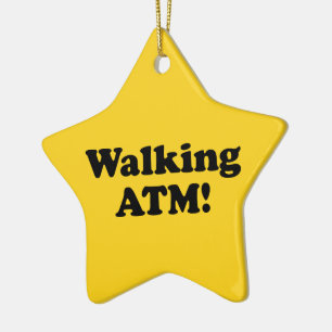 Gå på ATM! Julgransprydnad Keramik
