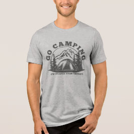 Gå på camping Billigare än terapi Roligt citat T Shirt