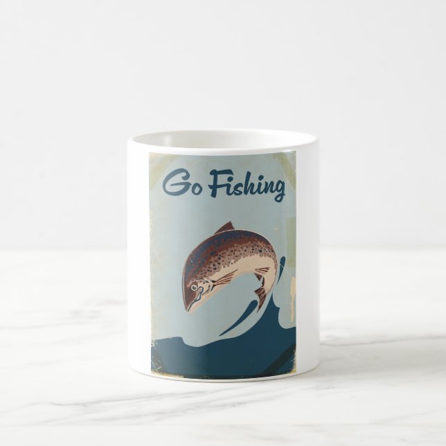 Gå på fiske kaffemugg (Center)