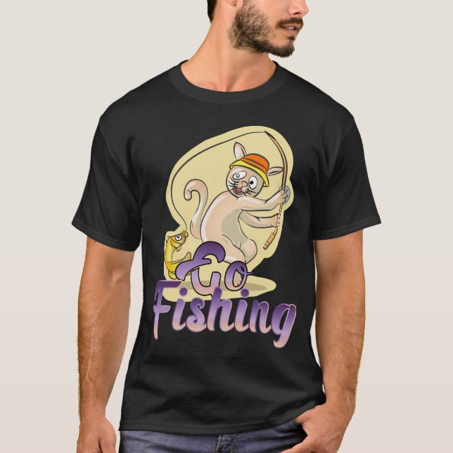 Gå på fisketecken t shirt (Framsida)