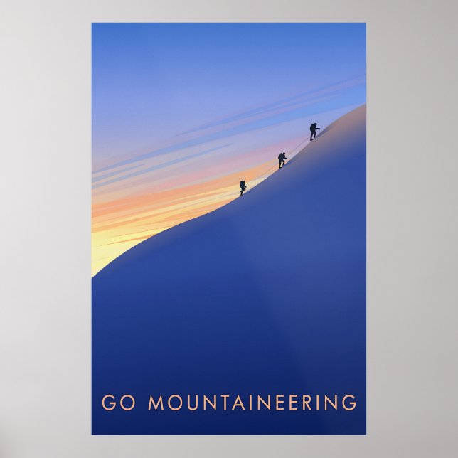Gå på fjällvandring Resaffisch Poster (Framsidan)