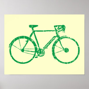 gå på grön cykel poster