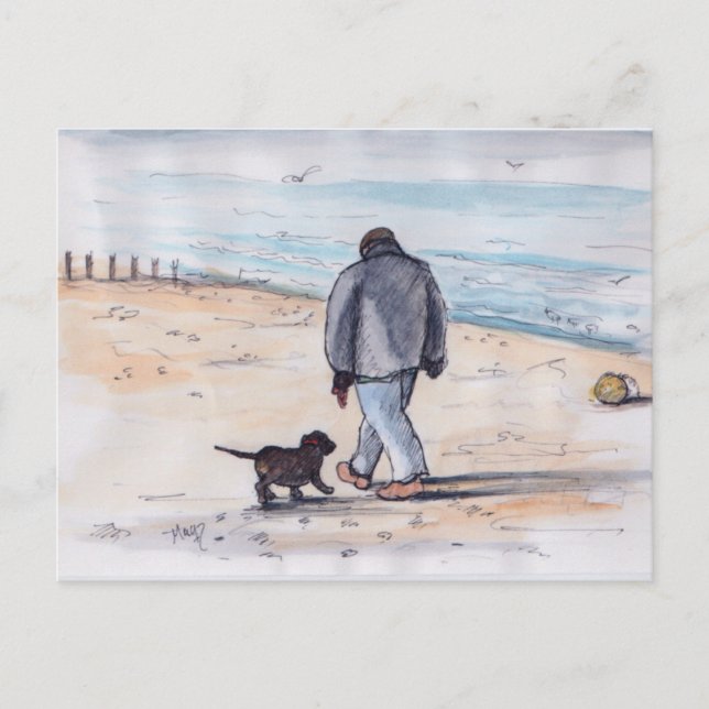 Gå på hund - 05 vykort (Framsida)