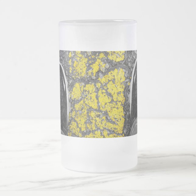 Gå på linjen Frosted Glass Beer Mugg (Center)