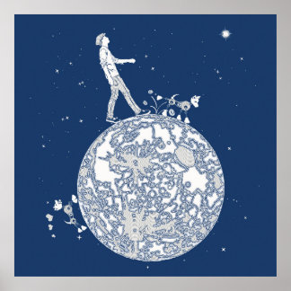 Gå på Måne Poster