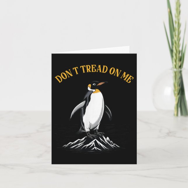 Gå på Penguins, Taxes Penguin Funny Meme Gi Kort (Framsida)