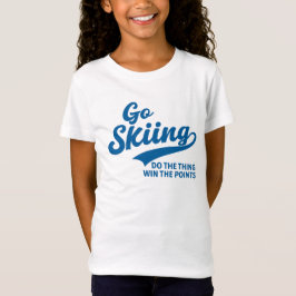 Gå på Skidåkning – Minimal Vinter Sport Typografi  T Shirt