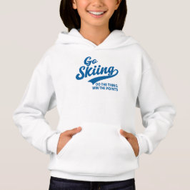 Gå på Skidåkning – Minimal Vinter Sport Typografi  T Shirt