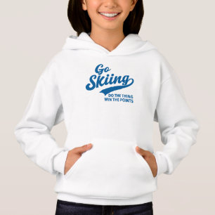 Gå på Skidåkning – Minimal Vinter Sport Typografi T Shirt