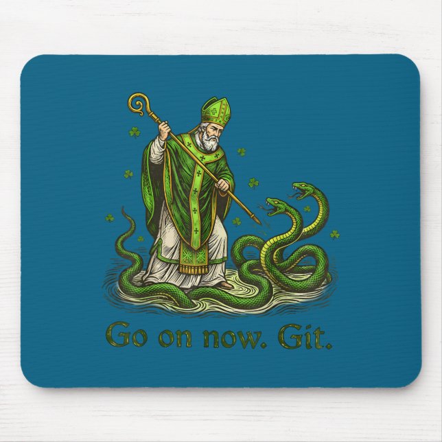 Gå på St. Patricks dag irländsk rolig Sankt Patrik Musmatta (Framsidan)