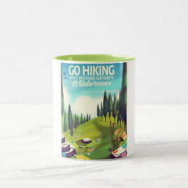 Gå på vandring! Två-Tonad mugg