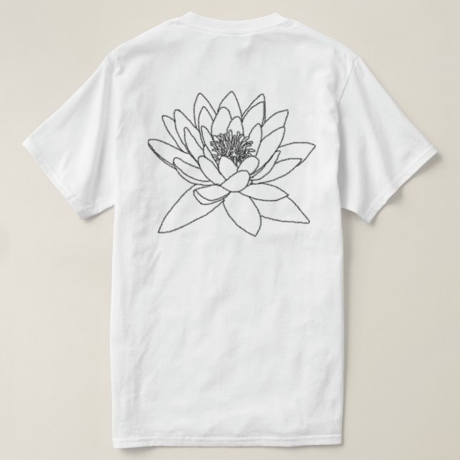 Gå på varandras hem Ram Dass Vatten Lily T Shirt (Design baksida)