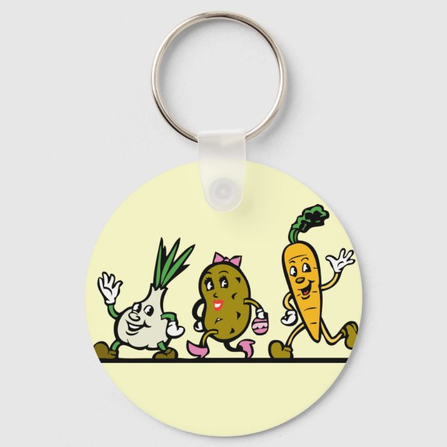 Gå på Veggies! Nyckelring (Framsida)