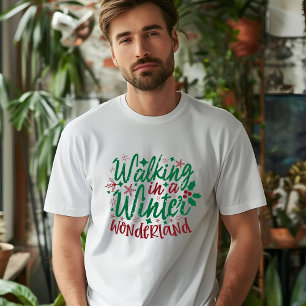 Gå på vintern under T-Shirt