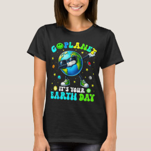 Gå planet det är din jord dag dabbing planet män b t shirt
