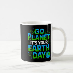 Gå Planet Det Är Din Jordens Dag Ekologisk Design Kaffemugg