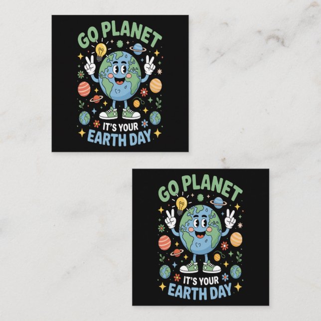 Gå Planet Det Är Din Jordens Dag Tilläggskort (Fram/baksida)
