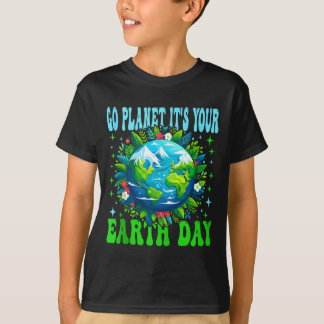 Gå planet jordens dag söta jorden naturälskare tan t shirt