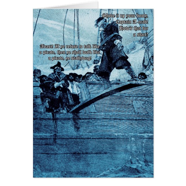 Gå plankan hälsningskort (Framsidan)