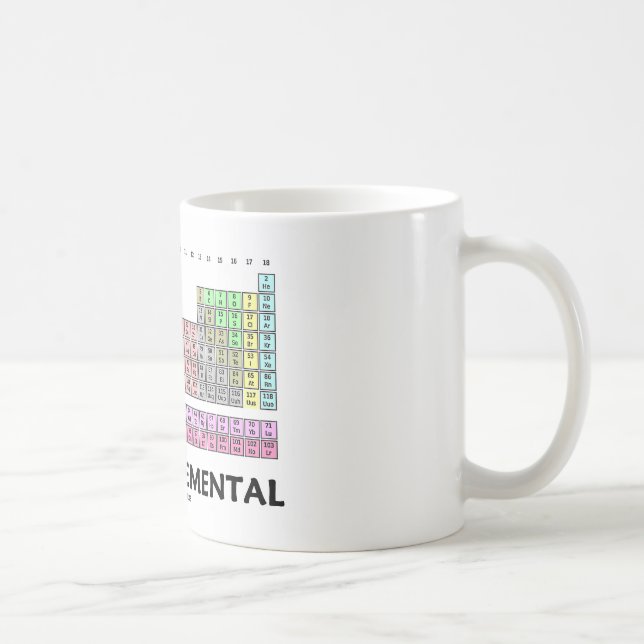 Gå precis elementär (det periodiska bord av kaffemugg (Höger)