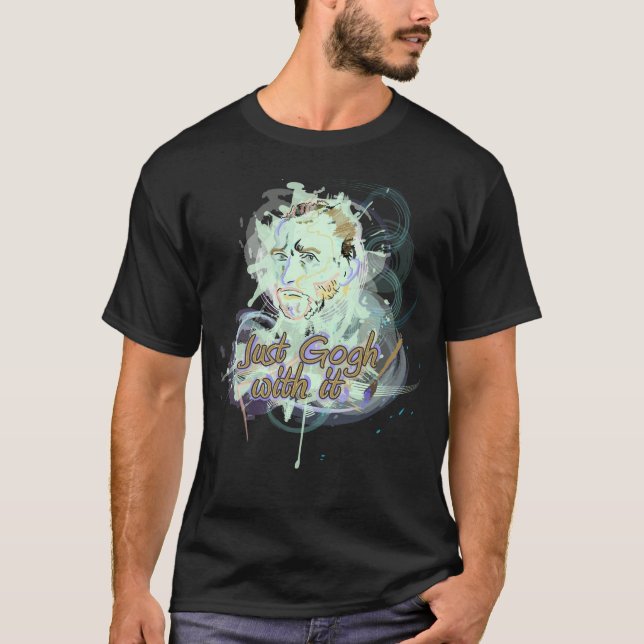 Gå precis med det! Vincent Van Gogh Tributedesign Tee Shirt (Framsida)