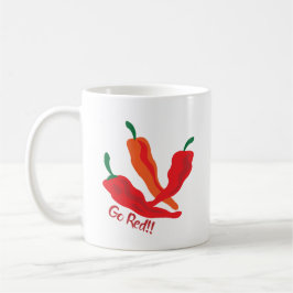 Gå Red! Chile Peppers Coffee Mugg