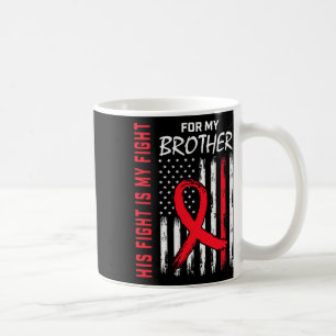 Gå Röd Hans Kamp Broder Hjärt Sjukdom Medvetenhet Kaffemugg