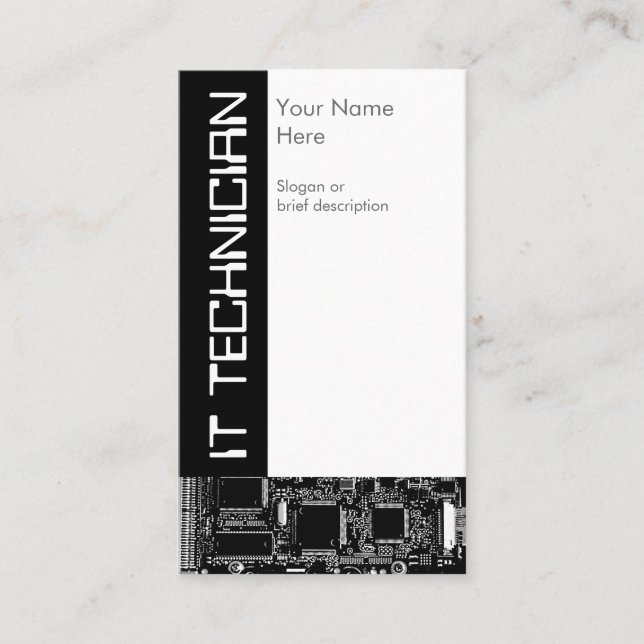 Gå runt B & W 2" DET den tekniker" visitkorten Visitkort (Framsida)