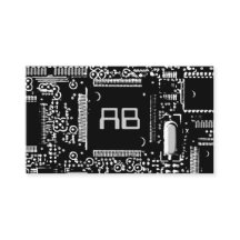 Gå runt B & W 2' monogramvisitkortmallen