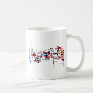 Gå runt stiger ombord - vit kaffemugg